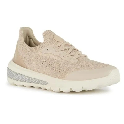 Afbeelding van Geox D Spherica Actif Sneakers laag, Dames, Maat: 38, Light sand Textiel/ synthetisch