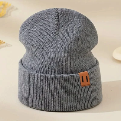 Afbeelding van Beanie Muts Grijs one size Stijlvolle Dames Gebreide