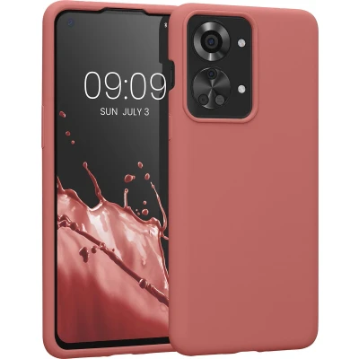 Afbeelding van kwmobile telefoonhoesje compatibel met OnePlus Nord 2T 5G hoesje Zachte case voor smartphone Back cover in winter roze