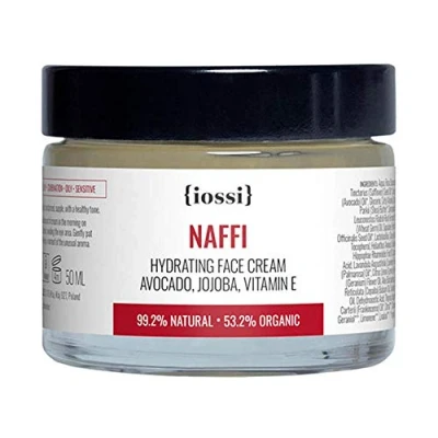 Afbeelding van Iossi NAFFI Hydrating Cream Avocado, Jojoba, Vitamin E Hydraterende gezichtscrème Natuurlijke Huidverzorging 100% Ingrediënten Normale Gecombineerde &amp; Gevoelige Huid Biologische Crème 50ML