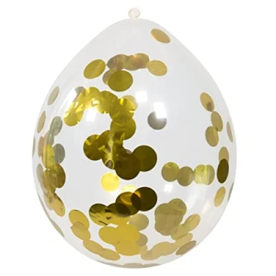 Afbeelding van Ballon met Gouden Confetti 4 stuks