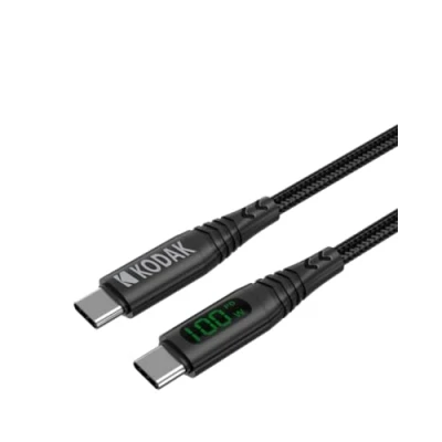 Afbeelding van USB C kabel Kodak Zwart 1 m (1 Stuks)