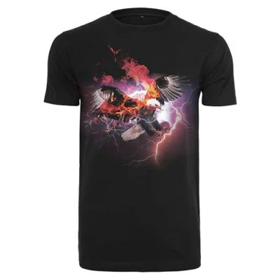 Afbeelding van Mister TEE Eagle Tshirt print, Heren, Maat: Small, Black