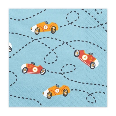 Afbeelding van Partydeco Servetten auto&#039;s 33 x cm (12 stuks)