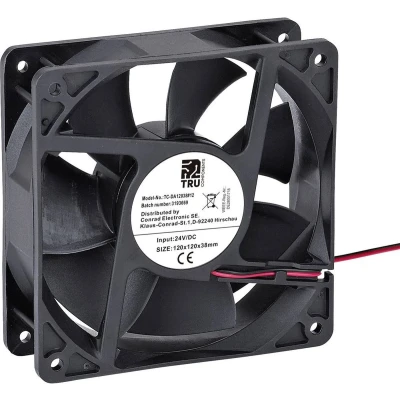 Afbeelding van TRU COMPONENTS TC DA12038 12 Axiaalventilator 24 V/DC 220.8 m3/h (l x b h) 120 38 mm