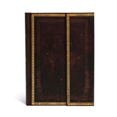 Afbeelding van Notitieboek Paperblanks gebonden Black Moroccan Midi