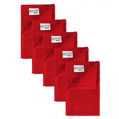 Afbeelding van 5 x The One Towelling gastendoekje 30x50 Rood