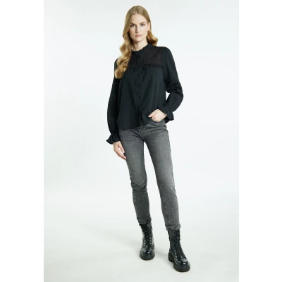 Afbeelding van Blouse met lange mouwen DREIMASTER L / Zwart 100% Katoen
