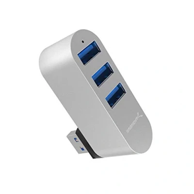 Afbeelding van SABRENT Premium 3 poorts aluminium mini USB 3.0 hub [90/180 graden draaibaar] (HB R3MC)