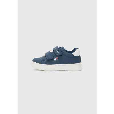 Afbeelding van Tommy Hilfiger Logan Unisex Sneakers laag voor kinderen, Maat: 22, Blue/white Hoogwaardig imitatieleer
