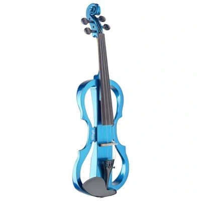 Afbeelding van Stagg elektrische viool (Blauw) inclusief case &amp; hoofdtelefoon