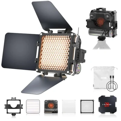 Afbeelding van ZHIYUN Fiveray M20 Combo [Official] Videolicht 20W, Bi Color LED Streaming Light, Magnetisch Videolamp met 2010 Lux/ 2700 6500K / 4500mAh CRI 95+ TLCI 97+, rooster diffusor/schuur tas