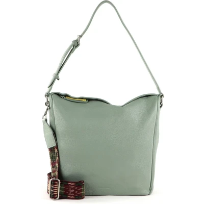 Afbeelding van FREDsBRUDER Leren Schoudertas Shopper Matu Hobo Sage Groene