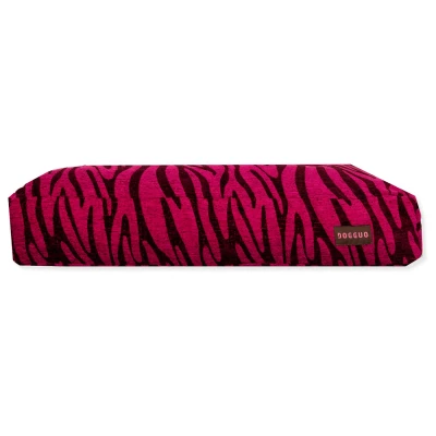 Afbeelding van Dogguo Zebra Bed Bordeaux&amp;Roze Hondenmatras Xl