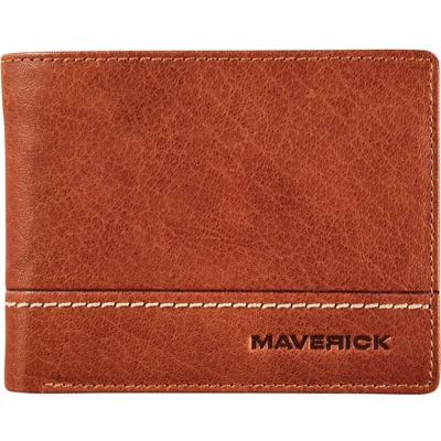Afbeelding van Maverick rough gear portemonnee billfold volnerf buffelleder RFID cognac