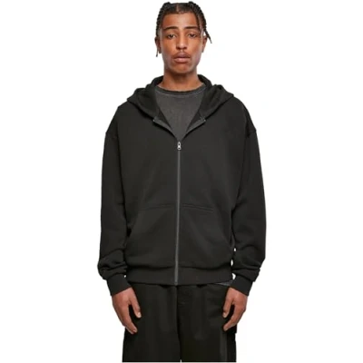 Afbeelding van Build Your Brand Heren Ultra Heavy Zip Hoody Capuchontrui, zwart, XS