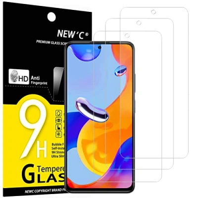 Afbeelding van NEW&#039;C 3 Stuks, Screen Protector voor Xiaomi Redmi Note 11 Pro, Pro 5G, Gehard Glass Schermbeschermer Film 0.33 mm ultra transparant, resistent