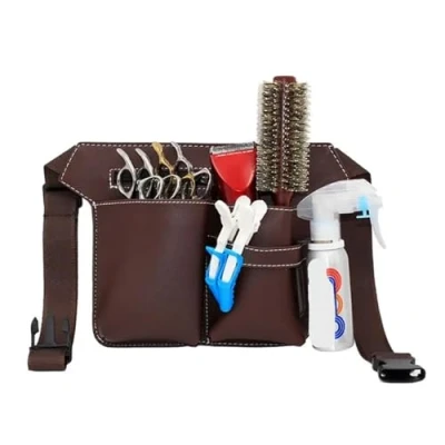 Afbeelding van JTKSSCS Kapperstas professionele kapper schaar tas taille pack kappers kapsalon gereedschap (koffie)
