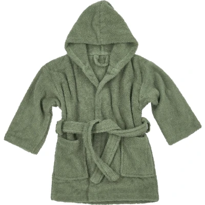 Afbeelding van Meyco basic badstof badjas forest green