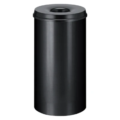 Afbeelding van Papierbak met vlamdover Vepabins 50liter 33.5cm zwart