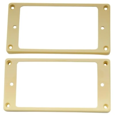 Afbeelding van Musiclily Pro kunststof Curved Bottom Humbucker Pickup Ring Frame voor China Made Epiphone Elektrische Gitaar, Crème(Set van 2)