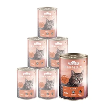 Afbeelding van Dehner Premium Adult kattenvoer, gevogelte, 6 x 400 g (2,4 kg)