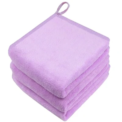 Afbeelding van Microvezel make up remover doek gum ultrazacht gezichtsreinigingsdoek washandjes gezicht herbruikbaar en hypoallergeen 30cmx30cm 6 pack grijs (30CMX30CM, lichtpaars x3)