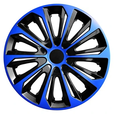 Afbeelding van NRM STRONG DUO Wieldoppen 16&quot; Set van 4 stuks / Kunststof Blauw/zwart