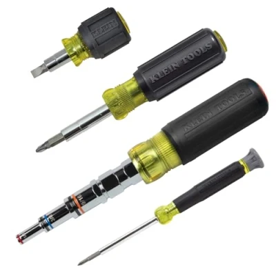 Afbeelding van Klein Tools 80019 Gereedschapsset, multibit schroevendraaier en groefdriverset, 28 verschillende industriële diktes maten, 4 delig