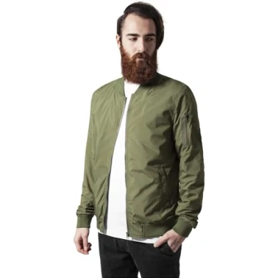 Afbeelding van Urban Classics Light Bomber Jacket Bomberjacks, Heren, Maat: Large, Olive