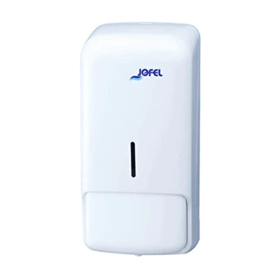 Afbeelding van Toiletpapierhouder grote rollen Jofel ac80050 navulbare zeepdispenser, 0,85 liter, wit
