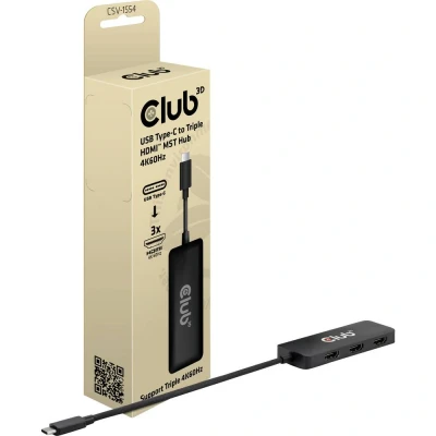 Afbeelding van CLUB3D CSV 1554 interface hub USB Type C Zwart