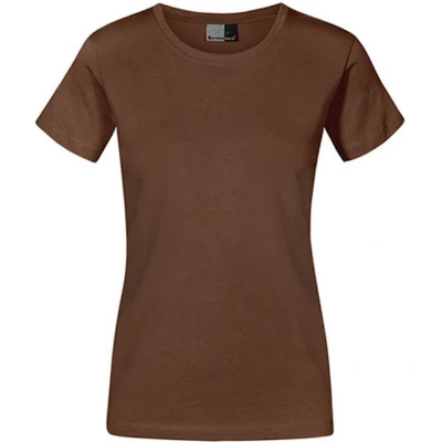 Afbeelding van Damesshirt &#039;Premium T&#039; met ronde hals Brown XL