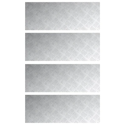 Afbeelding van vidaXL Zilver Aluminium 80 x 30 0.3 cm Trap Treden Rechthoekig
