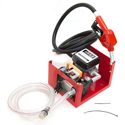Afbeelding van KOLHGNSE 60 l/min dieselpomp, stookoliepomp, 550 W zelfaanzuigende oliepomp 220 V, dieselbrandstofpomp, benzinepistool met slangen