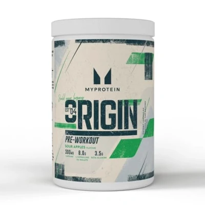Afbeelding van Myprotein Alpha Pre workout poeder met bèta alanine en cafeïne zure appel 600g