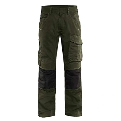 Afbeelding van Blaklader Service werkbroek met stretch zonder spijkerzakken 1495 1330 Groen/Zwart D112