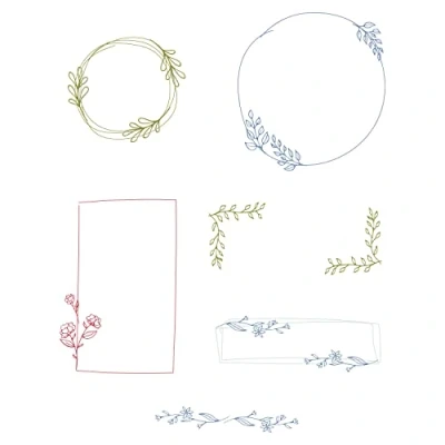 Afbeelding van Sizzix Clear Stamps by Lisa Jones Drawn Frames (11pcs) (666032) (DISCONTINUED)