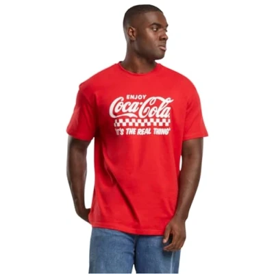 Afbeelding van Merchcode COCA COLA Enjoy COKE Tshirt print, Heren, Maat: Medium, Cityred