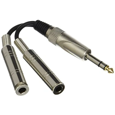 Afbeelding van Stagg YC 01 / 1PS2PFH Grote Stereo Jack Dual Mono Splitter Y Adapter, 1/4&quot;, Zwart