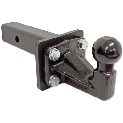 Afbeelding van XIMPLIO Adapter Heavy Duty slot voor AHK Bock Amerikaanse opname 2 inch aanhangertrekinrichting met gatenpatroon 4 gaten 83 x 56 mm (met kogelkoppen)