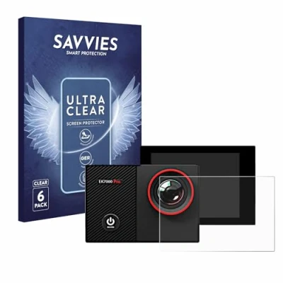 Afbeelding van Savvies Screenprotector voor Akaso EK7000 Pro Folie Beschermfolie transparant (6 Stuks)