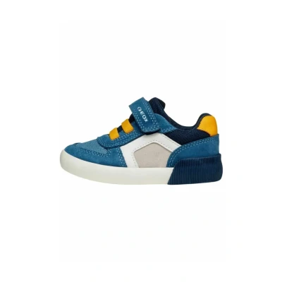 Afbeelding van Geox Sneakers laag voor kinderen, Maat: 20, Jeans yellow c4376 Leer en textiel