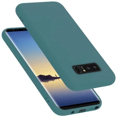 Afbeelding van Cadorabo Hoesje geschikt voor Samsung Galaxy NOTE 8 Case in LIQUID GROEN Beschermhoes TPU silicone Cover