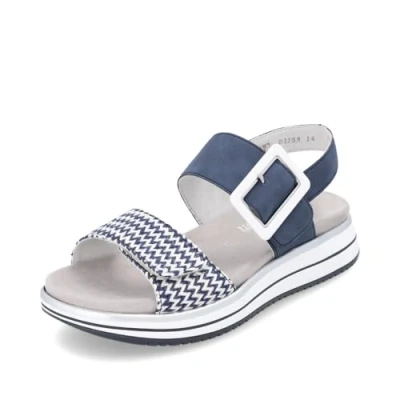 Afbeelding van NU 20% KORTING: Remonte Sleehaksandaaltjes ELLE Collection , zomerschoen, sandalen, comfortschoen met praktische klittenbandsluitingen