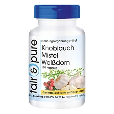 Afbeelding van Fair &amp; Pure® Knoflook extract met maretak en meidoorn vegan 180 capsules