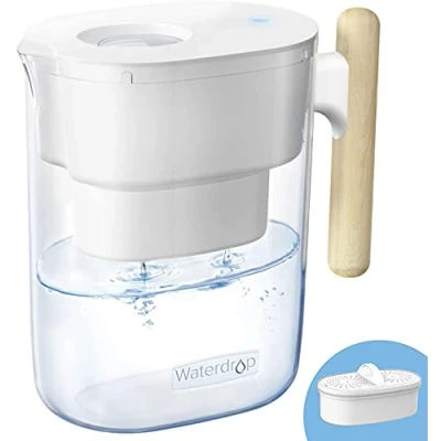 Afbeelding van Waterdrop Chubby Langdurige 3.5L Waterfilterkan met 1x90 Dagen Filter, Meertraps Filtersysteem, Verwijdert Lood, Fluoride, Chloor enz., BPA vrij, Wit (Vervangend Filtermodel: WD PF 01A Plus)