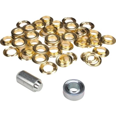 Afbeelding van ESVO Ø 16 mm zeilringen 25 ringen messing inclusief 1 stempel