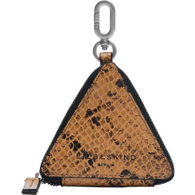 Afbeelding van LIEBESKIND BERLIN Leren Utensil zak Snake Pendant Triangle Etui Light Tan Bruine