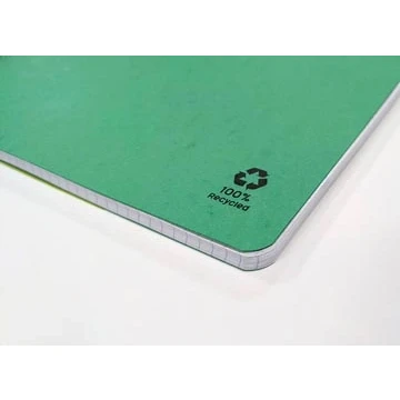 Afbeelding van Clairefontaine FOREVER spiraalschrift, gerecycleerd, A4, 90g, 120 bladzijden, geruit 5 mm, groen spiraalschrift